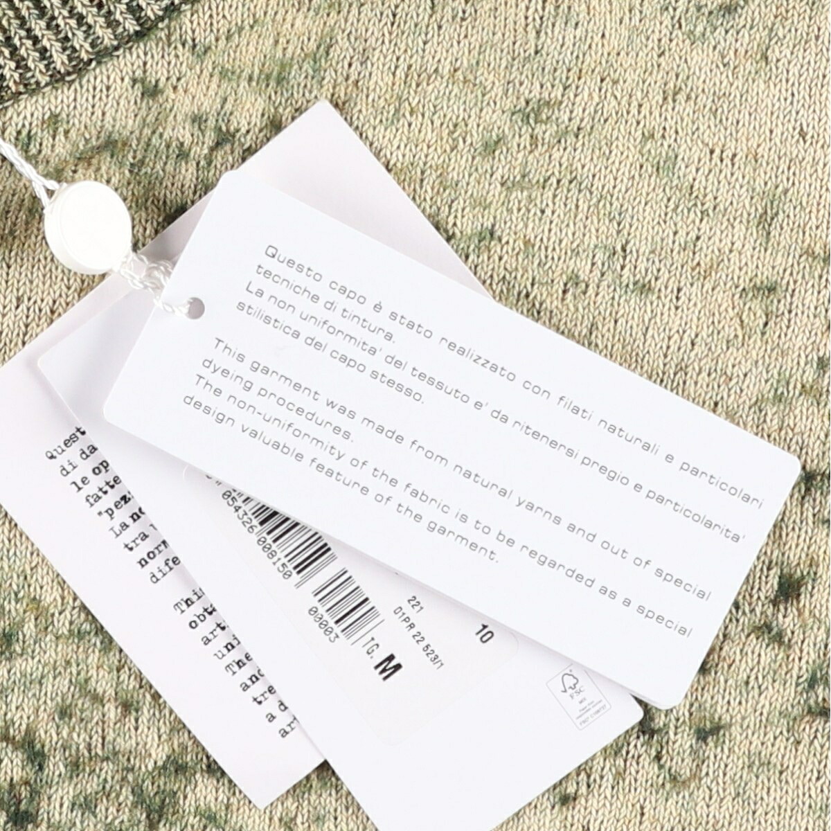 DEAD STOCK デッドストック メゾンマルジェラ Maison Margiela ブリーチ加工 スカーフ付き コットン×ウールニットセーター イタリア製 メンズM相当 /yaa000030 【中古】 【260718】 【FY2608】