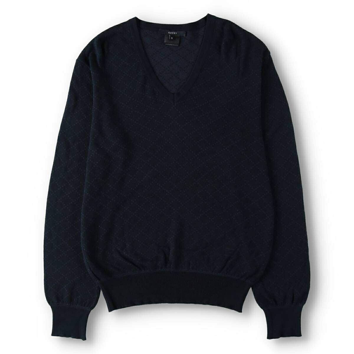GUCCI/グッチ Vネック コットンニットセーター
