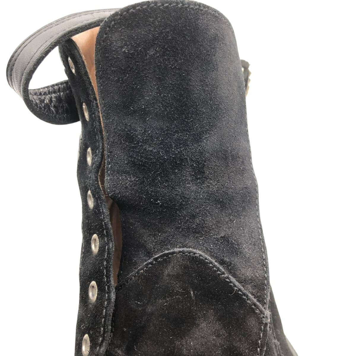 古着 00年代 GIANNI VERSACE VERSUS スエード ベルト付き ショートブーツ イタリア製 8 1/2 メンズ27.0cm相当 /daa000357 【中古】 【260109】 【FY2601】