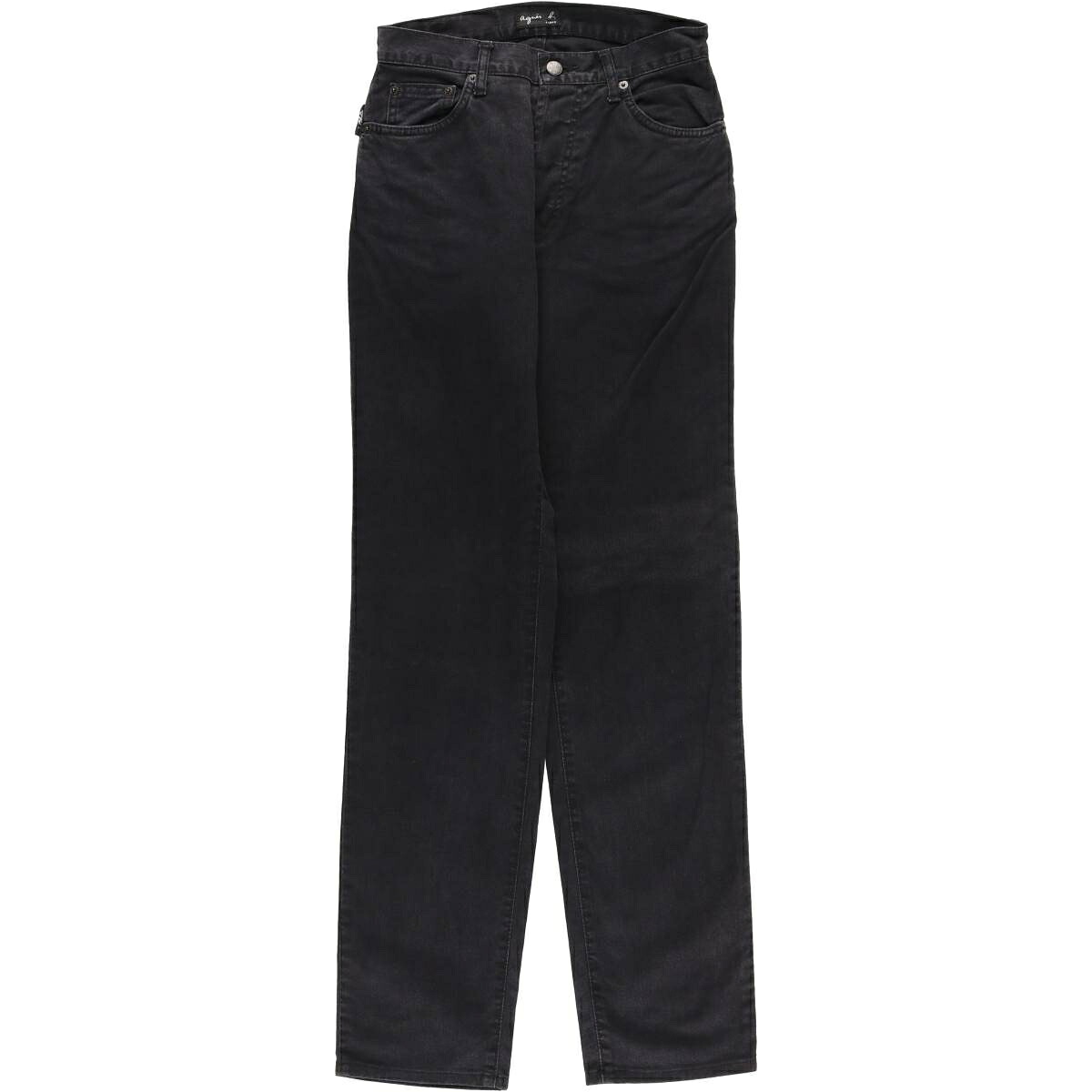 agnes b./アニエスベー JEANS ブラックデニム テーパードデニムパンツ
