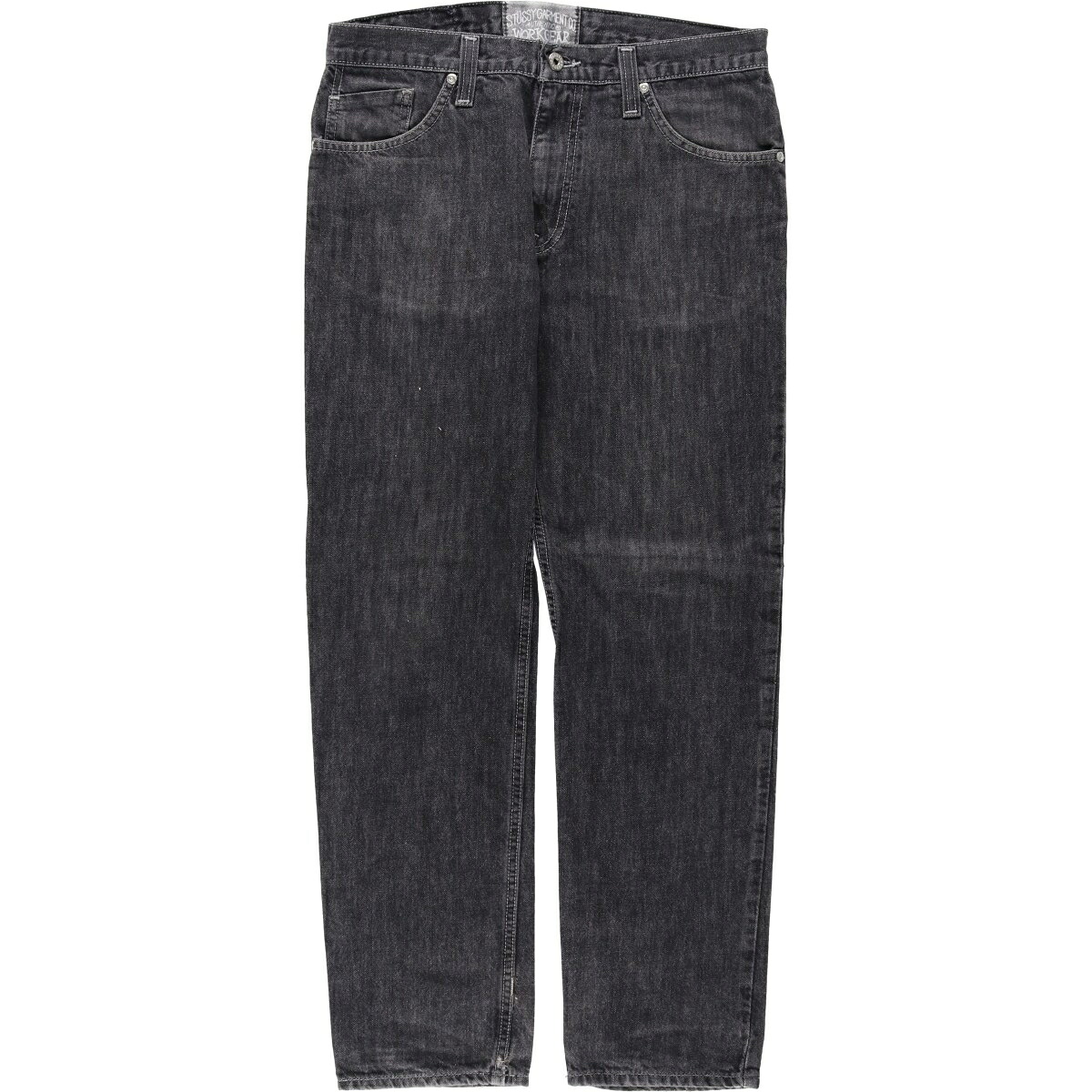 STUSSY/ステューシー WORKGEAR ブラックデニム ストレートデニムパンツ