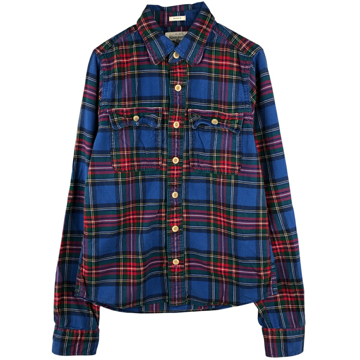 Abercrombie&Fitch/アバクロンビーアンドフィッチ MESCLE 長袖 フランネルチェックシャツ
