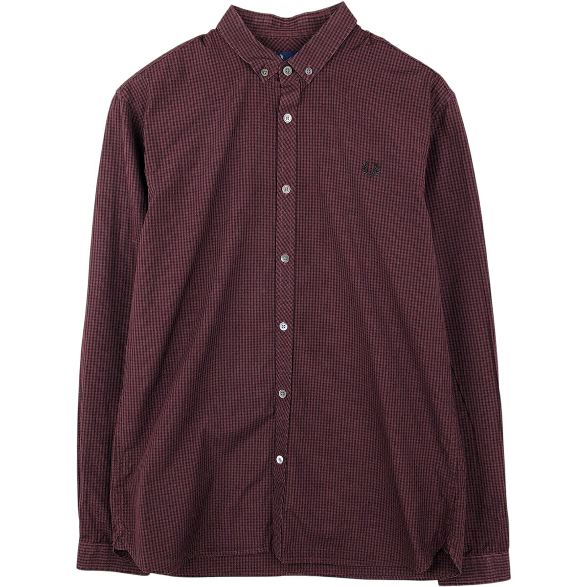 FRED PERRY/フレッドペリー Slim Fit 長袖 ボタンダウンチェックシャツ