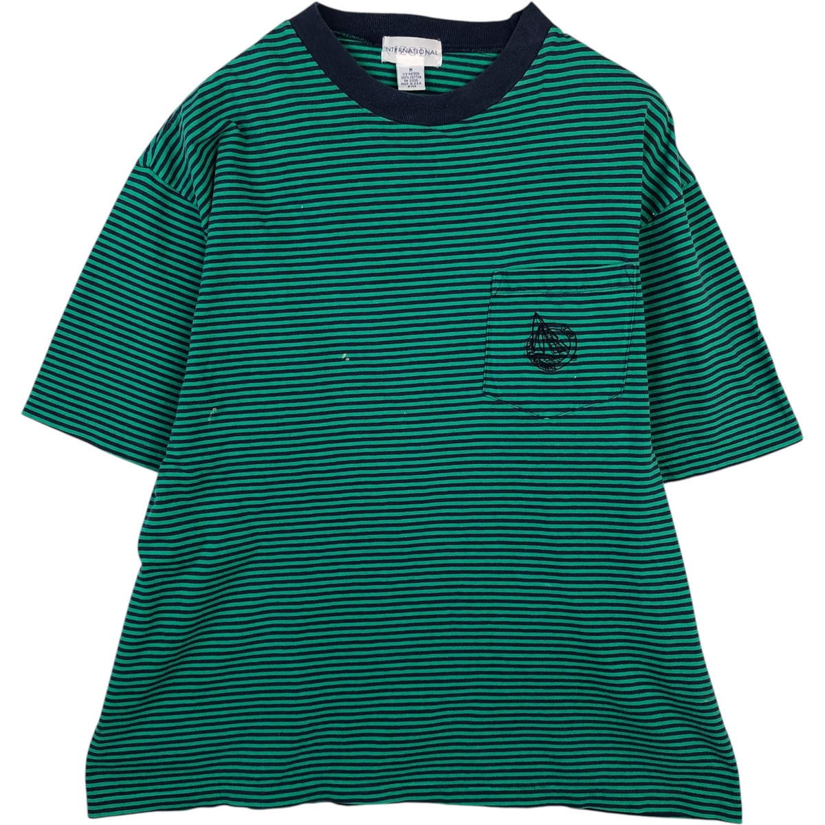 IZOD INTERNATIONAL ボーダーポケットTシャツ