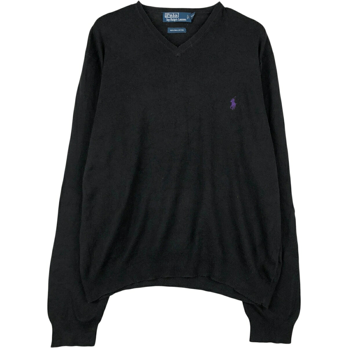 Ralph Lauren/ラルフローレン POLO by Ralph Lauren Vネック ピマコットンニットセーター