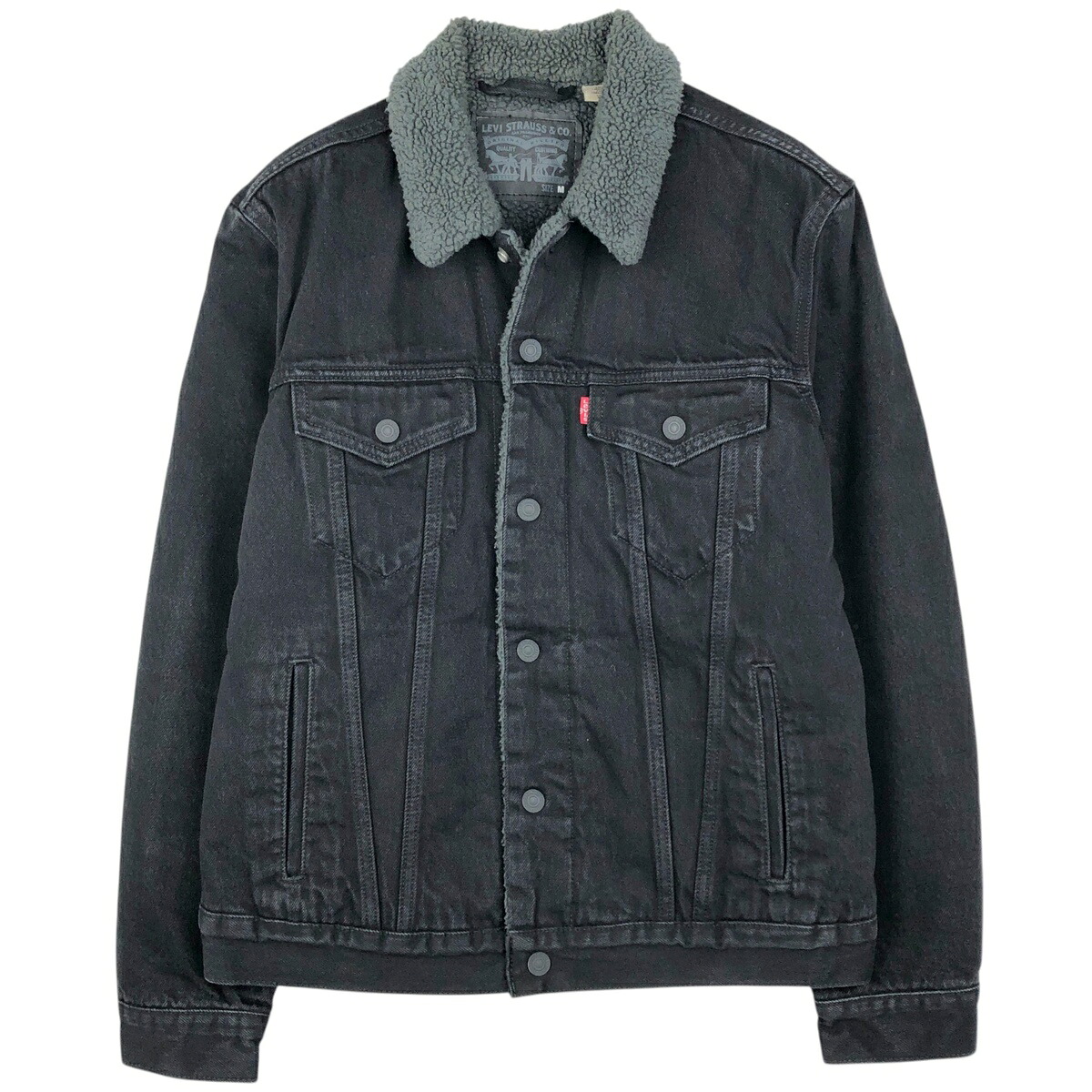 Levi's/リーバイス ブラックデニムボアジャケット