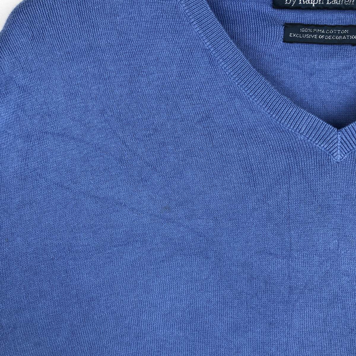 古着 ラルフローレン Ralph Lauren POLO by Ralph Lauren Vネック ピマコットンニットセーター メンズXL相当 /eaa645878 【中古】 【260523】