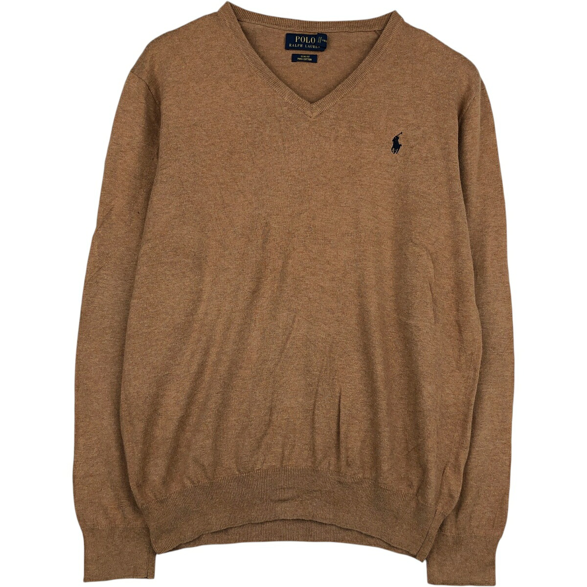 Ralph Lauren/ラルフローレン POLO RALPH LAUREN SLIM FIT Vネック コットンニットセーター