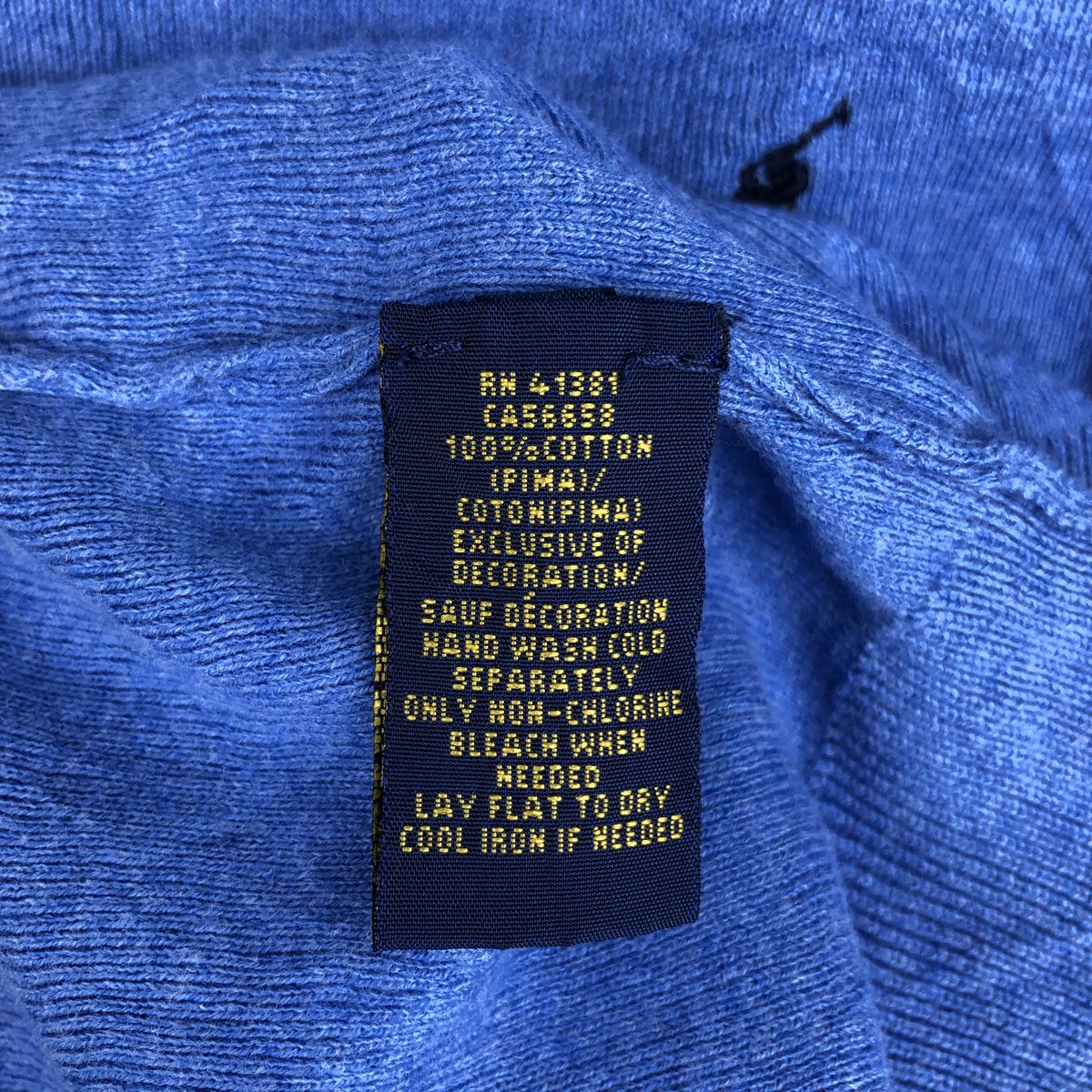 古着 ラルフローレン Ralph Lauren POLO RALPH LAUREN Vネック ピマコットンニットセーター メンズXL相当 /eaa645889 【中古】 【260523】