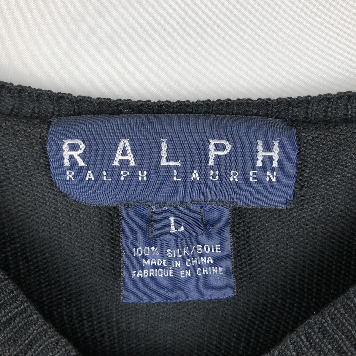 古着 ラルフローレン Ralph Lauren RALPH Vネック シルクニットセーター メンズL相当 /eaa645922 【中古】 【260524】