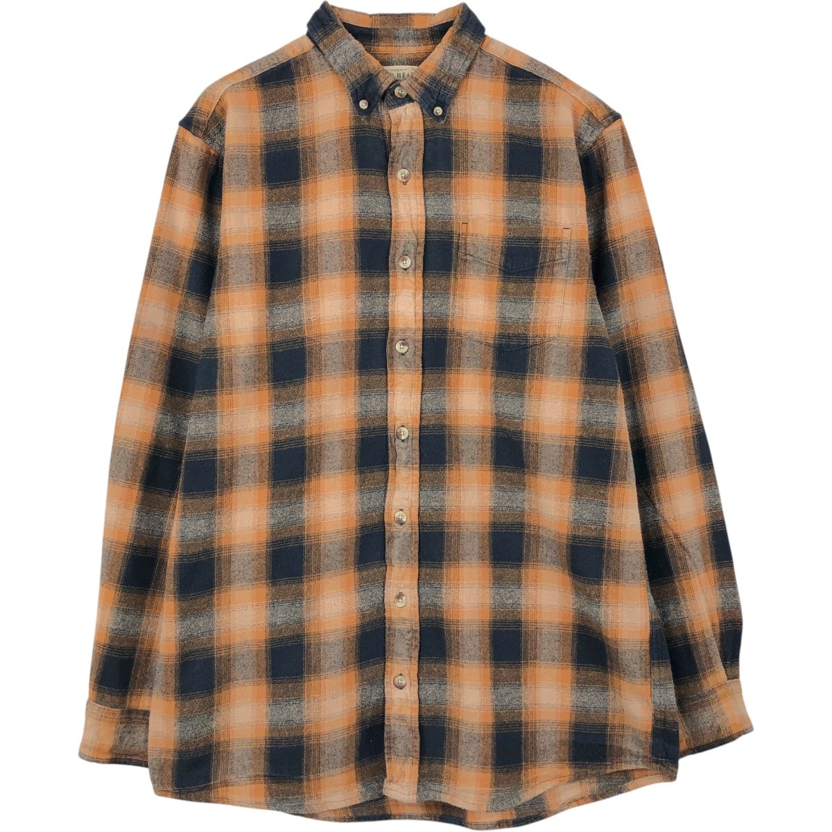 RED HEAD/レッドヘッド 長袖 ボタンダウン ライトネルチェックシャツ