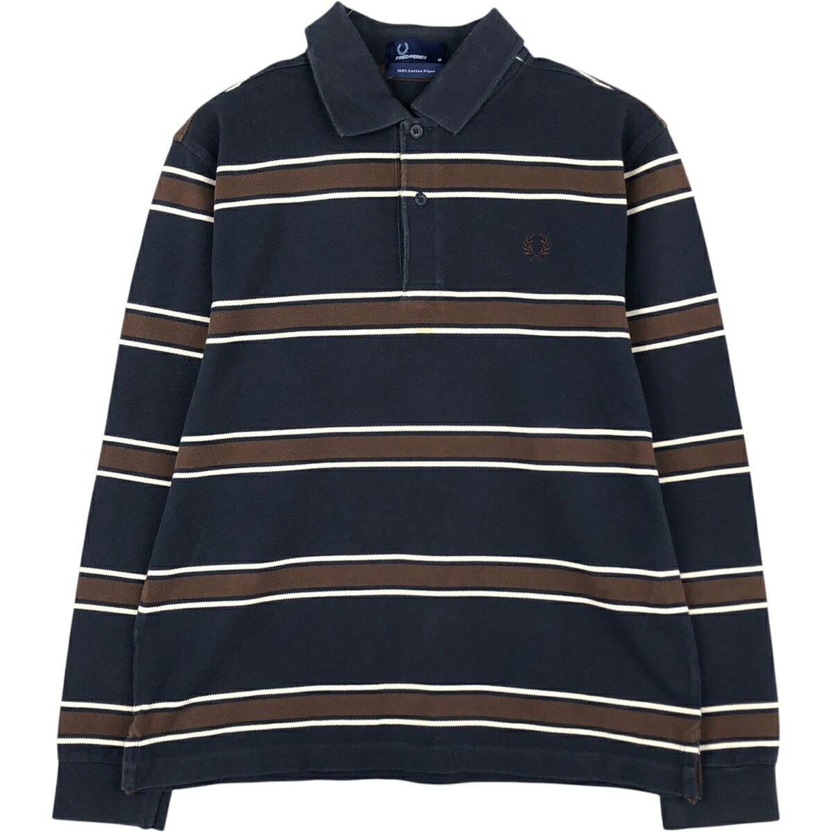 FRED PERRY/フレッドペリー 長袖 ボーダー ポロシャツ