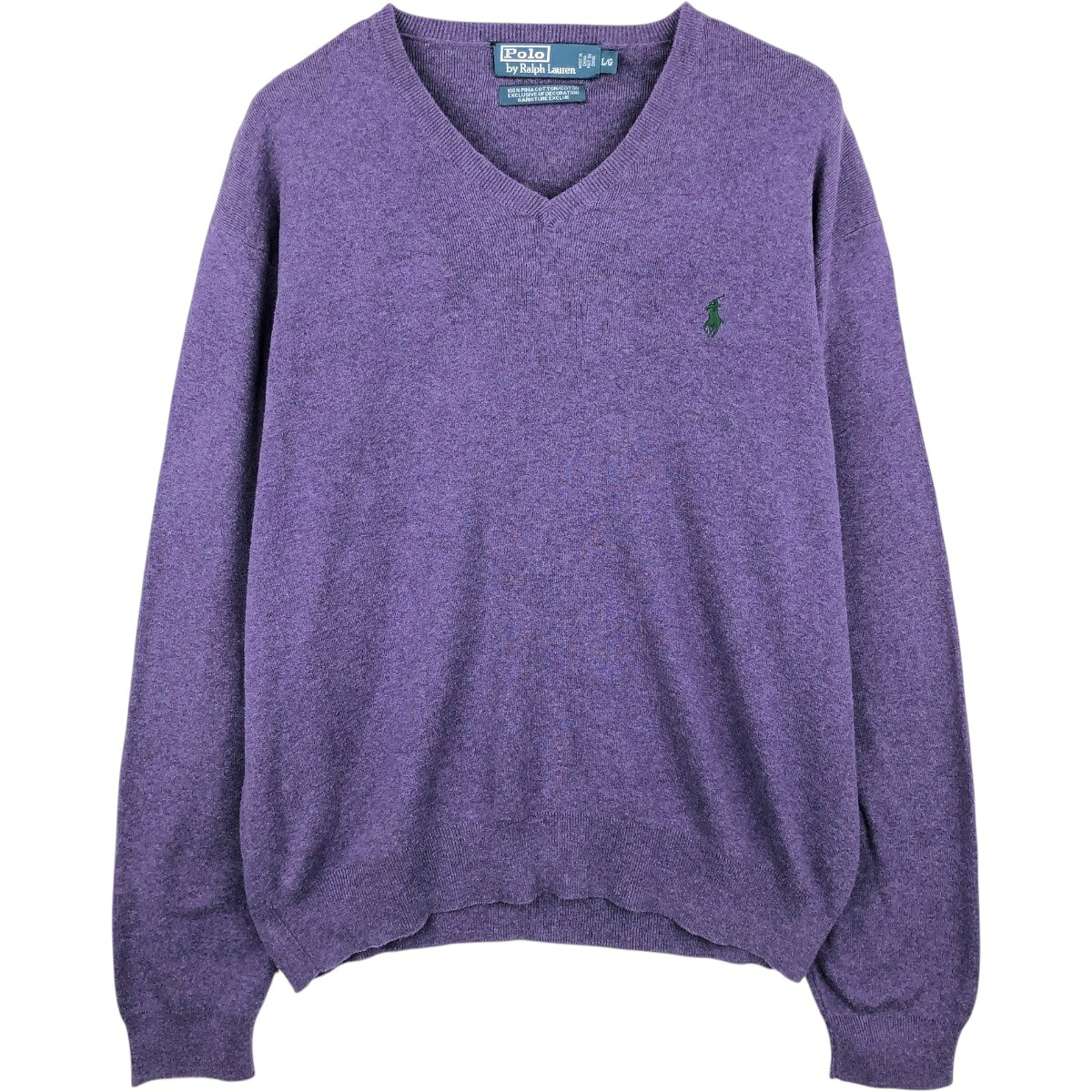 Ralph Lauren/ラルフローレン POLO by Ralph Lauren Vネック ピマコットンニットセーター