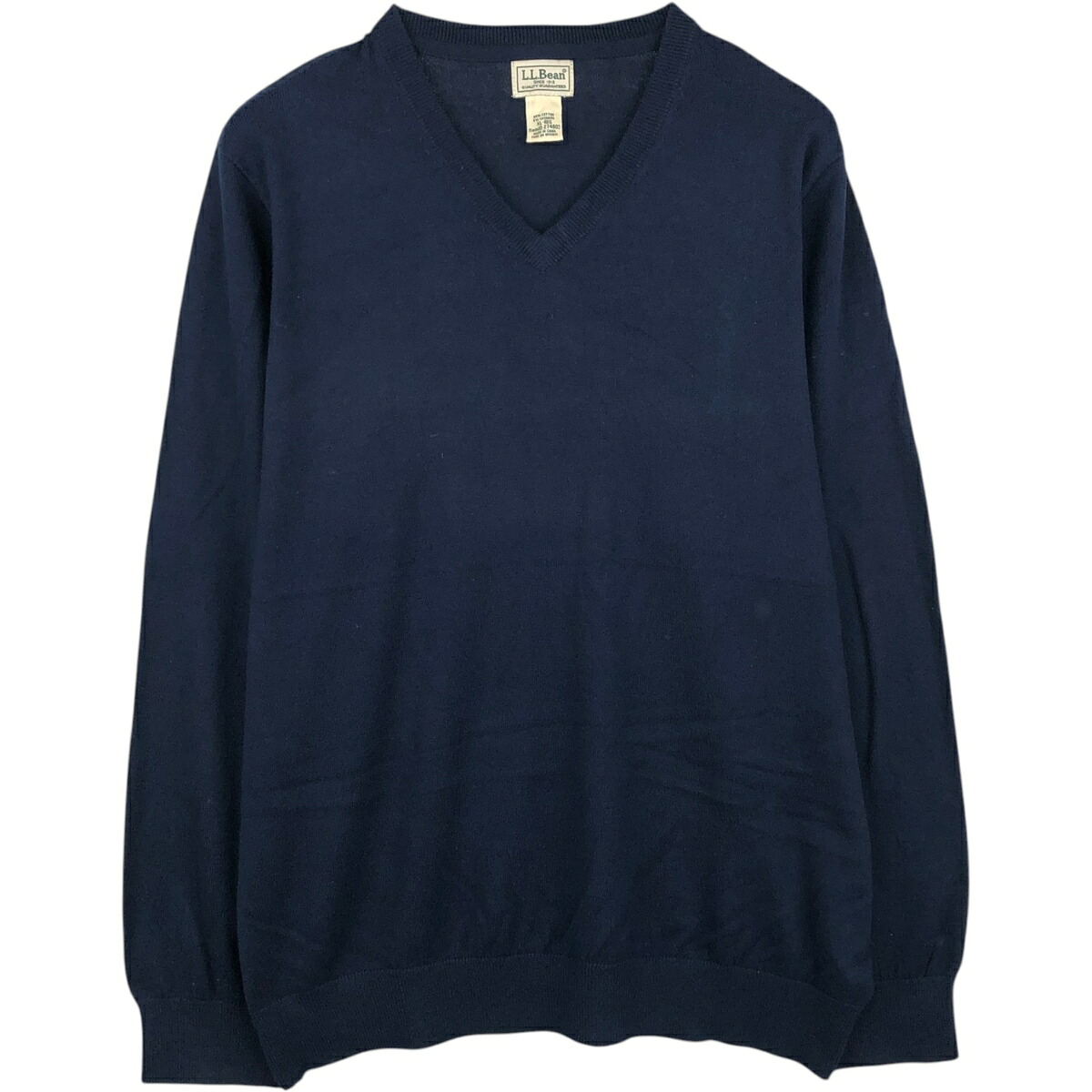 L.L.Bean/エルエルビーン Vネック コットンニットセーター