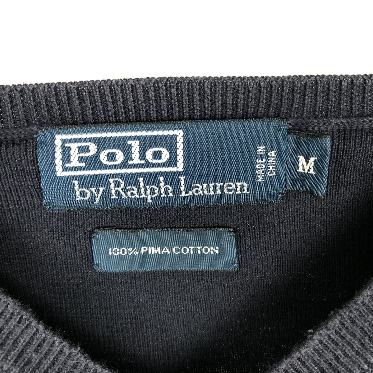 古着 ラルフローレン Ralph Lauren POLO by Ralph Lauren Vネック ピマコットンニットセーター メンズM相当 /eaa654169 【中古】 【260820】