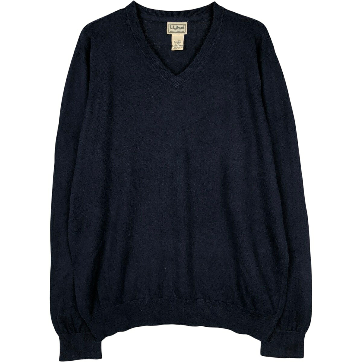 L.L.Bean/エルエルビーン Vネック コットンニットセーター