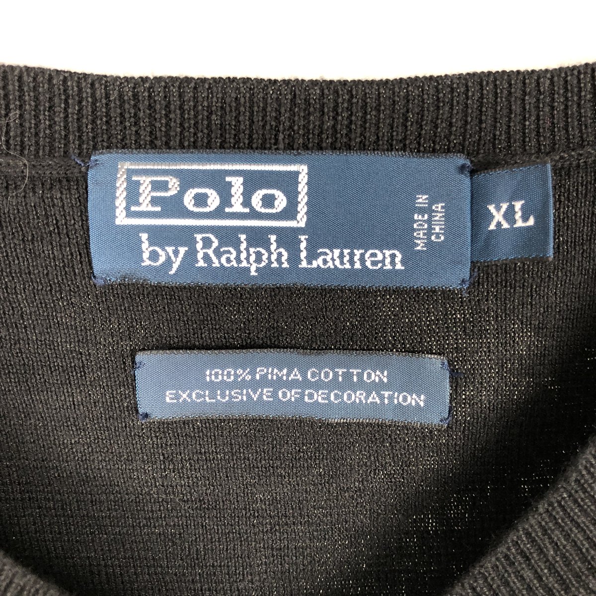 古着 ラルフローレン Ralph Lauren POLO by Ralph Lauren Vネック ピマコットンニットセーター メンズXL相当 /eaa654174 【中古】 【260820】