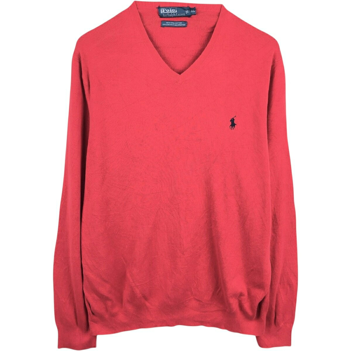 Ralph Lauren/ラルフローレン POLO by Ralph Lauren Vネック ピマコットンニットセーター