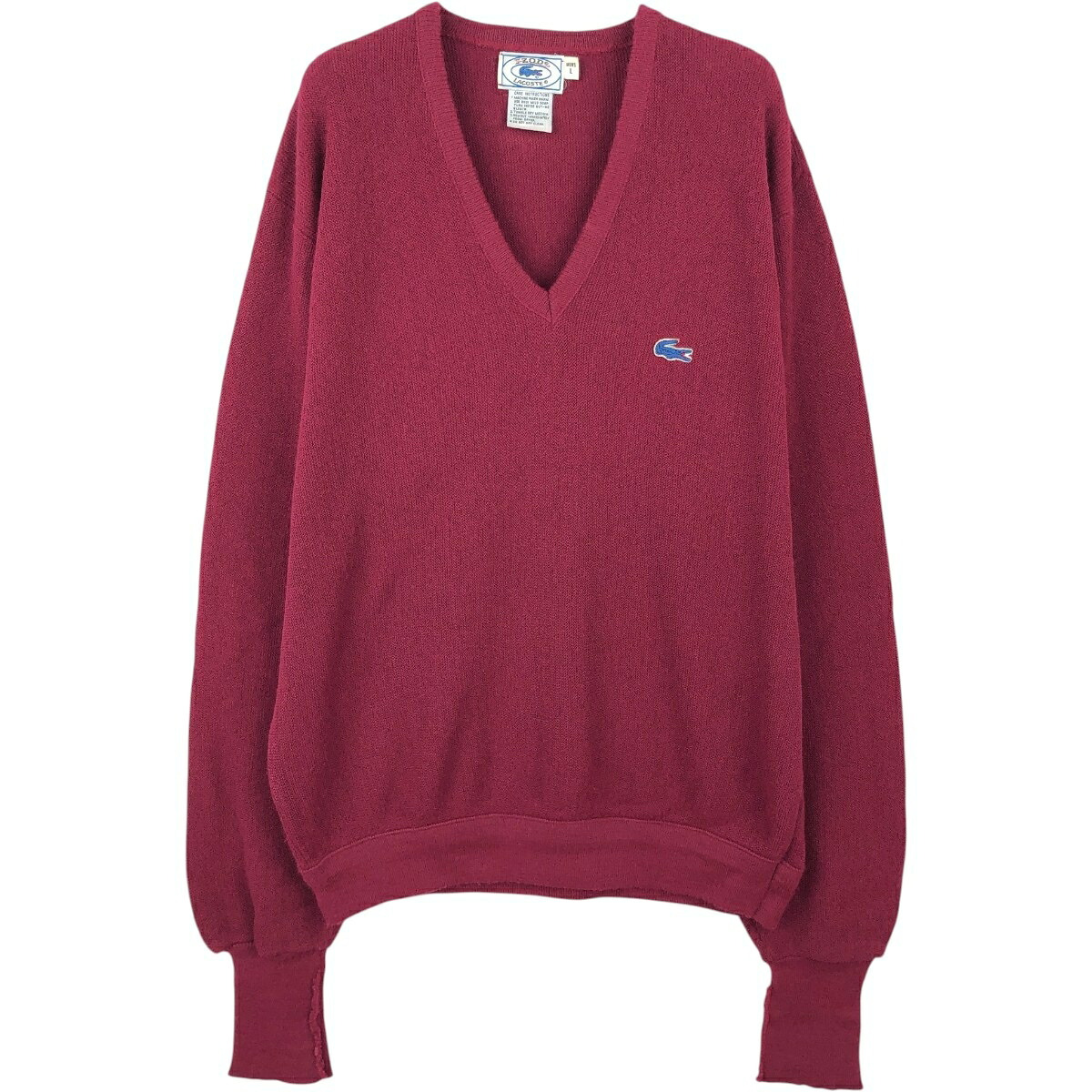 LACOSTE/ラコステ IZOD Vネック アクリルニットセーター