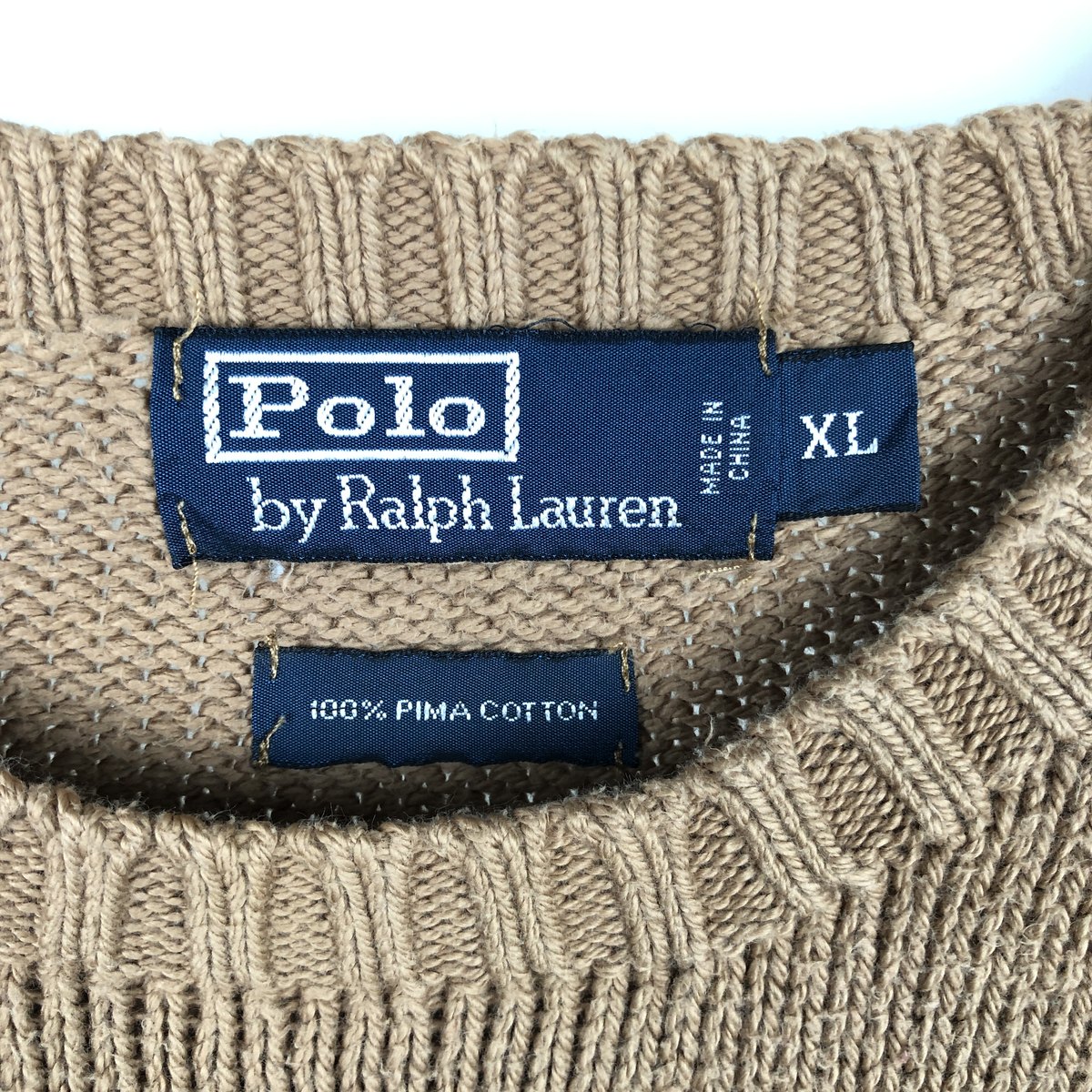古着 ラルフローレン Ralph Lauren POLO by Ralph Lauren ピマコットンニットセーター メンズXL相当 /eaa654422 【中古】 【260820】