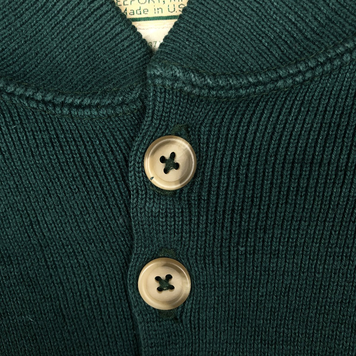 古着 80～90年代 エルエルビーン L.L.Bean リブ編み コットンニットハーフボタンセーター USA製 メンズL相当 ヴィンテージ /eaa654425 【中古】 【260820】