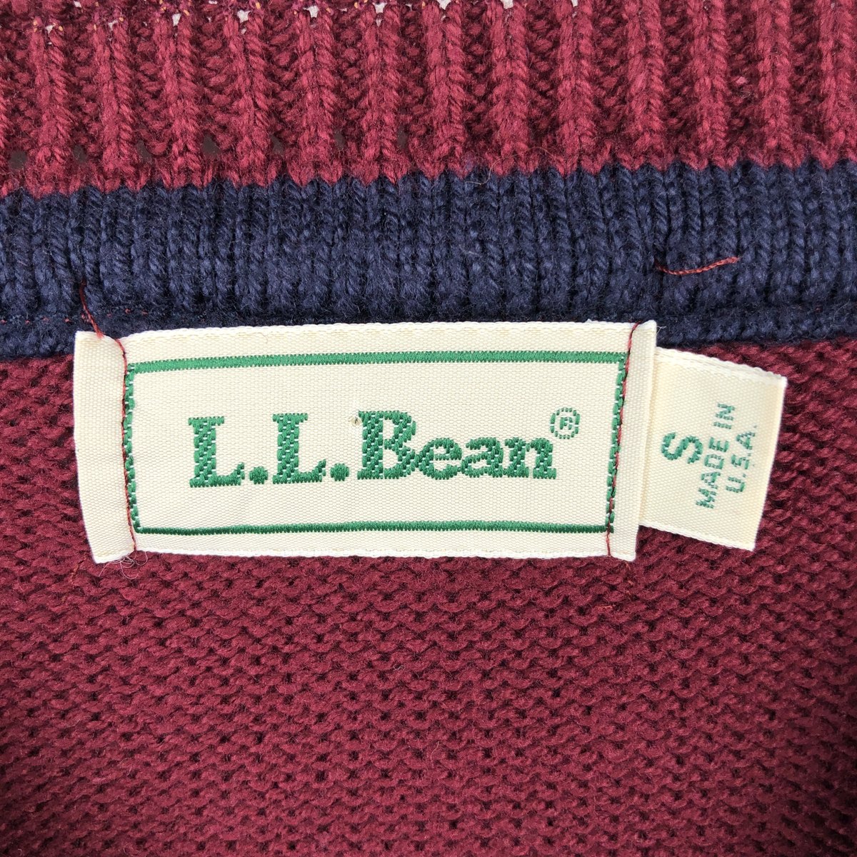 古着 70～80年代 エルエルビーン L.L.Bean コットンニットセーター USA製 メンズS相当 ヴィンテージ /eaa654427 【中古】 【260829】