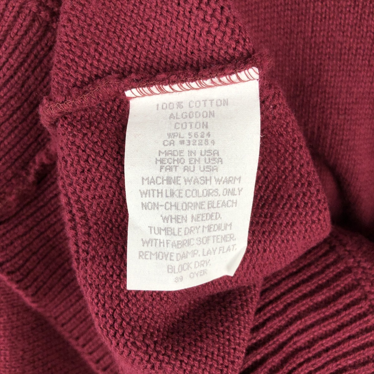 古着 70～80年代 エルエルビーン L.L.Bean コットンニットセーター USA製 メンズS相当 ヴィンテージ /eaa654427 【中古】 【260829】