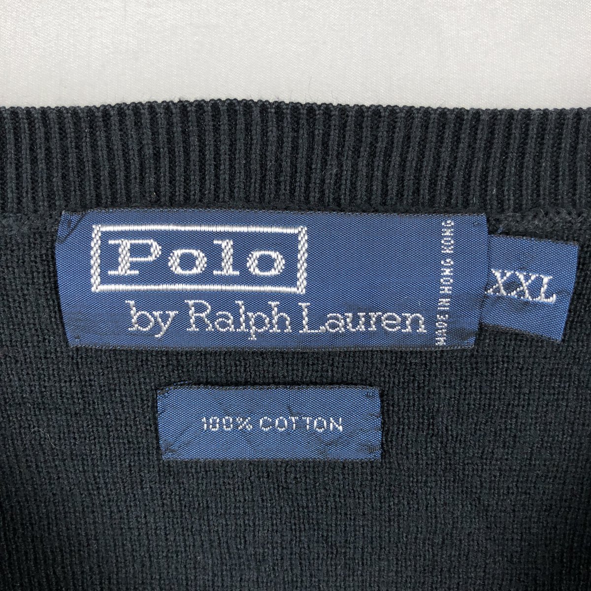 古着 ラルフローレン Ralph Lauren POLO by Ralph Lauren Vネック コットンニットセーター メンズXXL相当 /eaa654432 【中古】 【260829】
