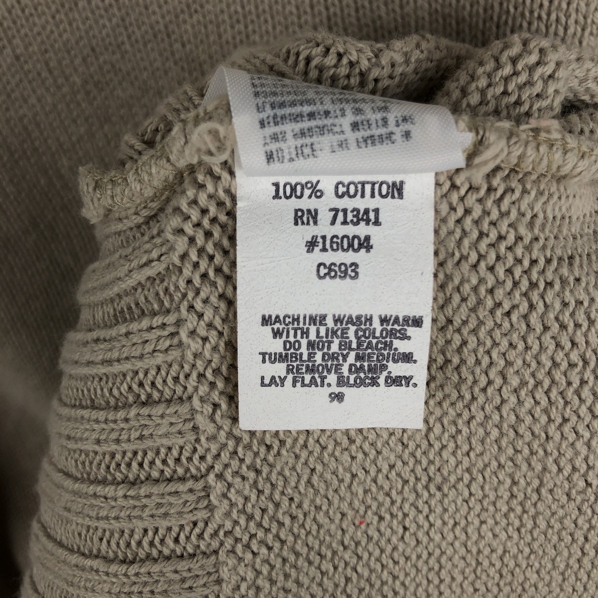 古着 70～80年代 エルエルビーン L.L.Bean タートルネック コットンニットセーター USA製 メンズXL相当 ヴィンテージ /eaa654458 【中古】 【260821】