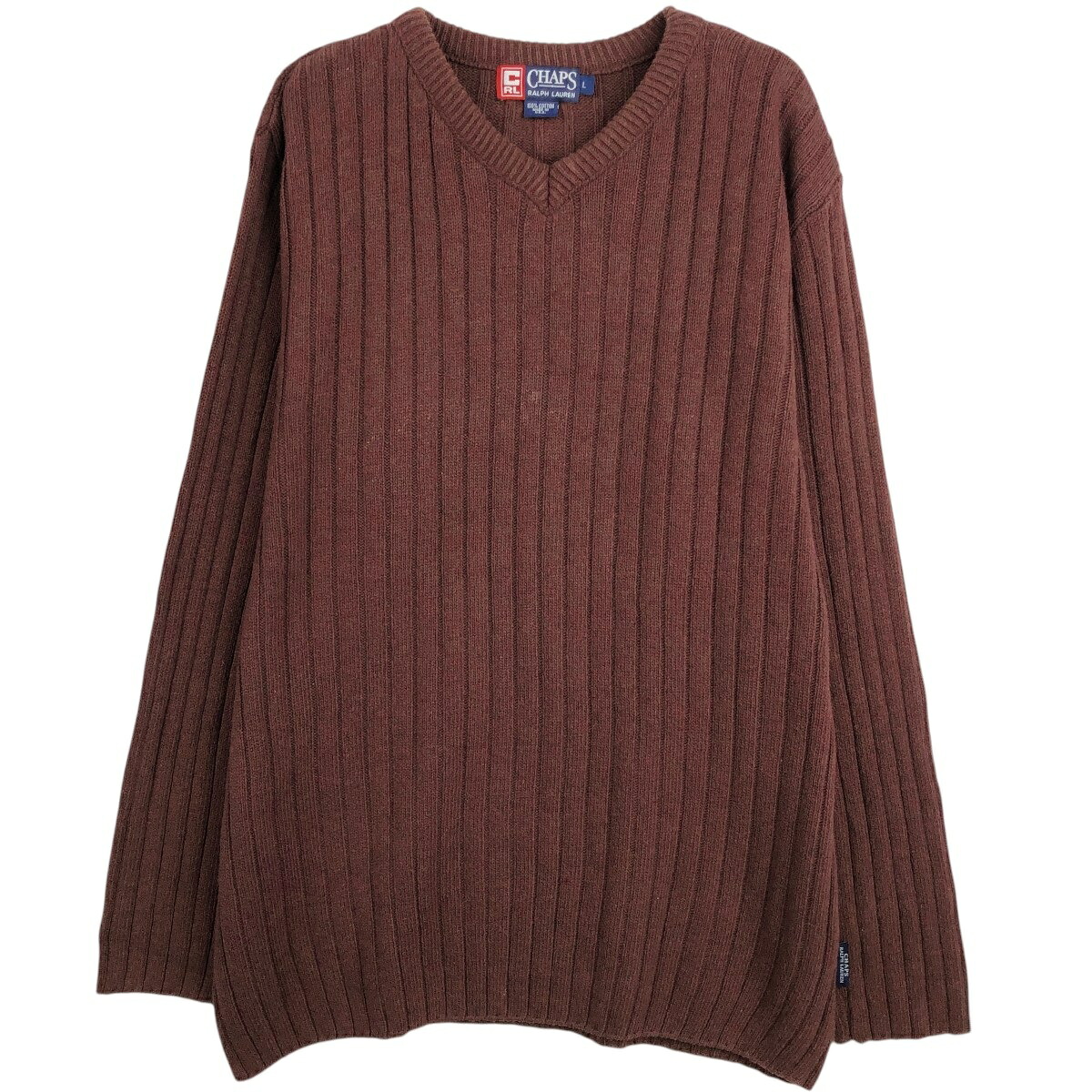 Ralph Lauren/ラルフローレン CHAPS チャップス Vネック コットンニットセーター