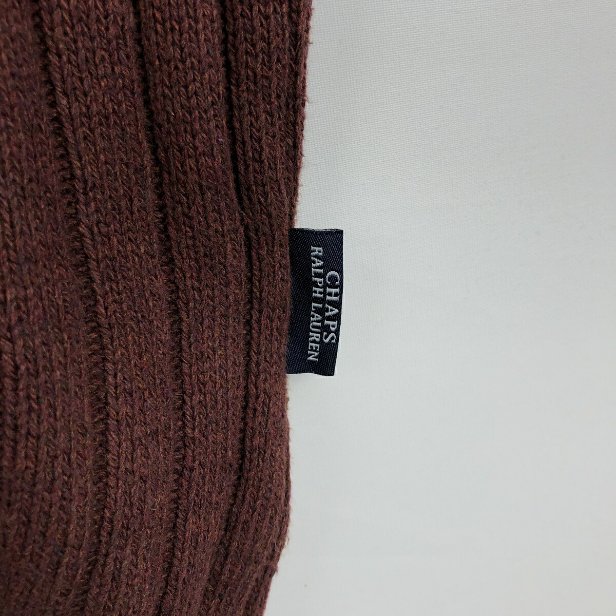 古着 90年代 ラルフローレン Ralph Lauren CHAPS チャップス リブ編み Vネック コットンニットセーター USA製 メンズL相当 ヴィンテージ /eaa654462 【中古】 【260821】