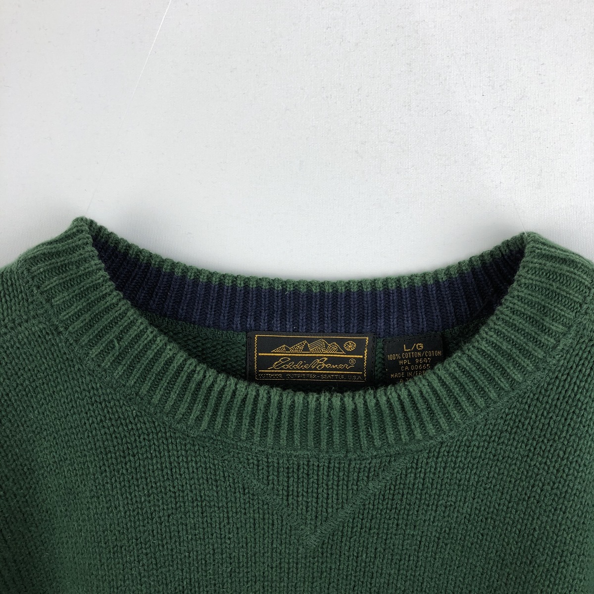 古着 80～90年代 エディーバウアー Eddie Bauer 黒タグ コットンニットセーター メンズL相当 ヴィンテージ /eaa654465 【中古】 【260821】