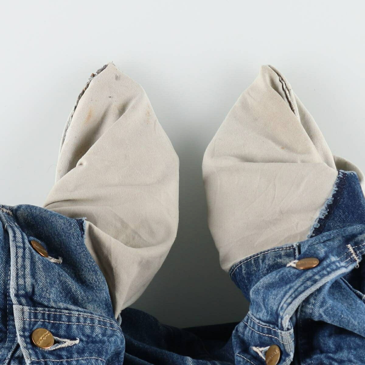 古着 カーハート Carhartt ロゴパッチ デニムオーバーオール メンズw43相当 /eaa654619 【中古】 【260731】