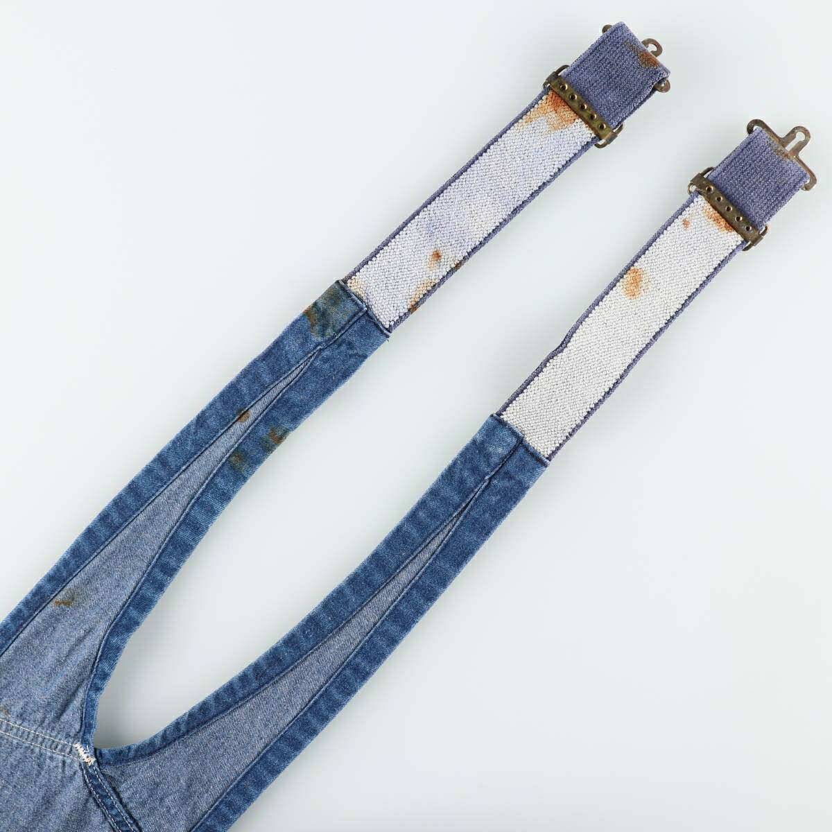 古着 カーハート Carhartt ロゴパッチ デニムオーバーオール メンズw42相当 /eaa654626 【中古】 【260731】