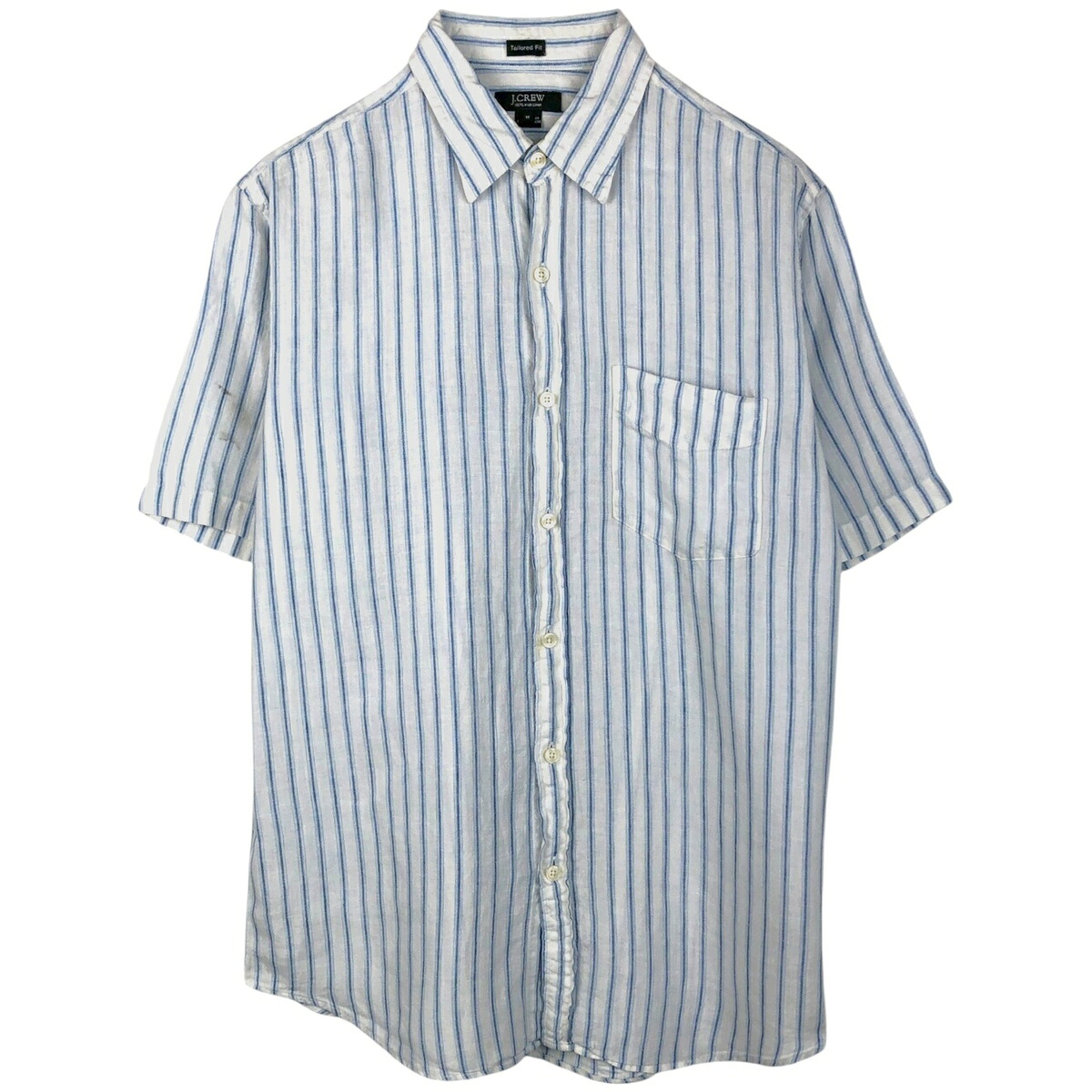 J.Crew/ジェイクルー Tailored Fit 半袖 リネンシャツ