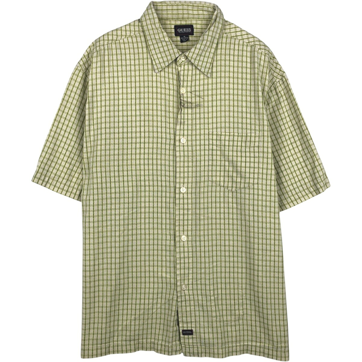 Guess/ゲス 半袖 コットン チェックシャツ