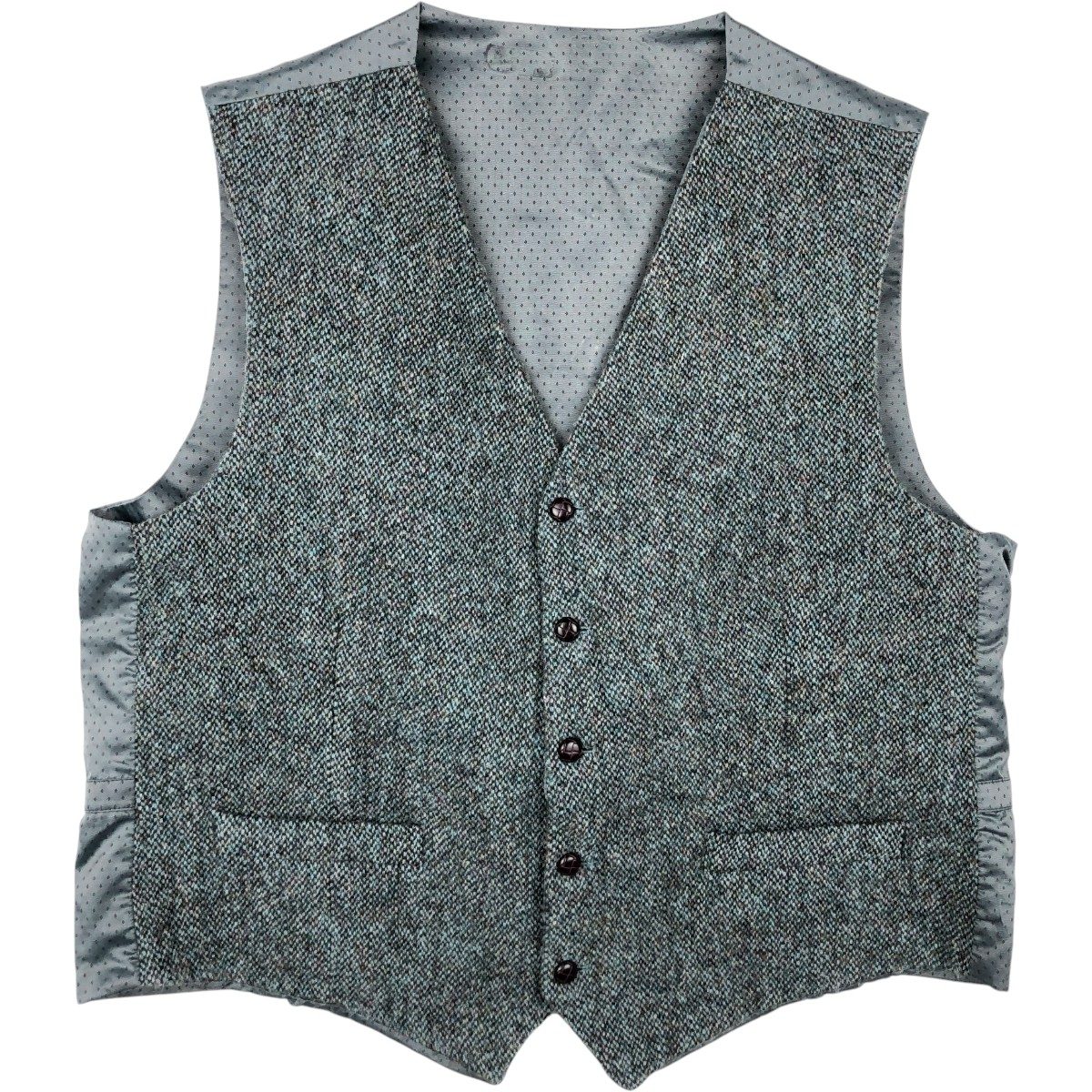 Harris Tweed/ハリスツイード 前開き ウールべスト