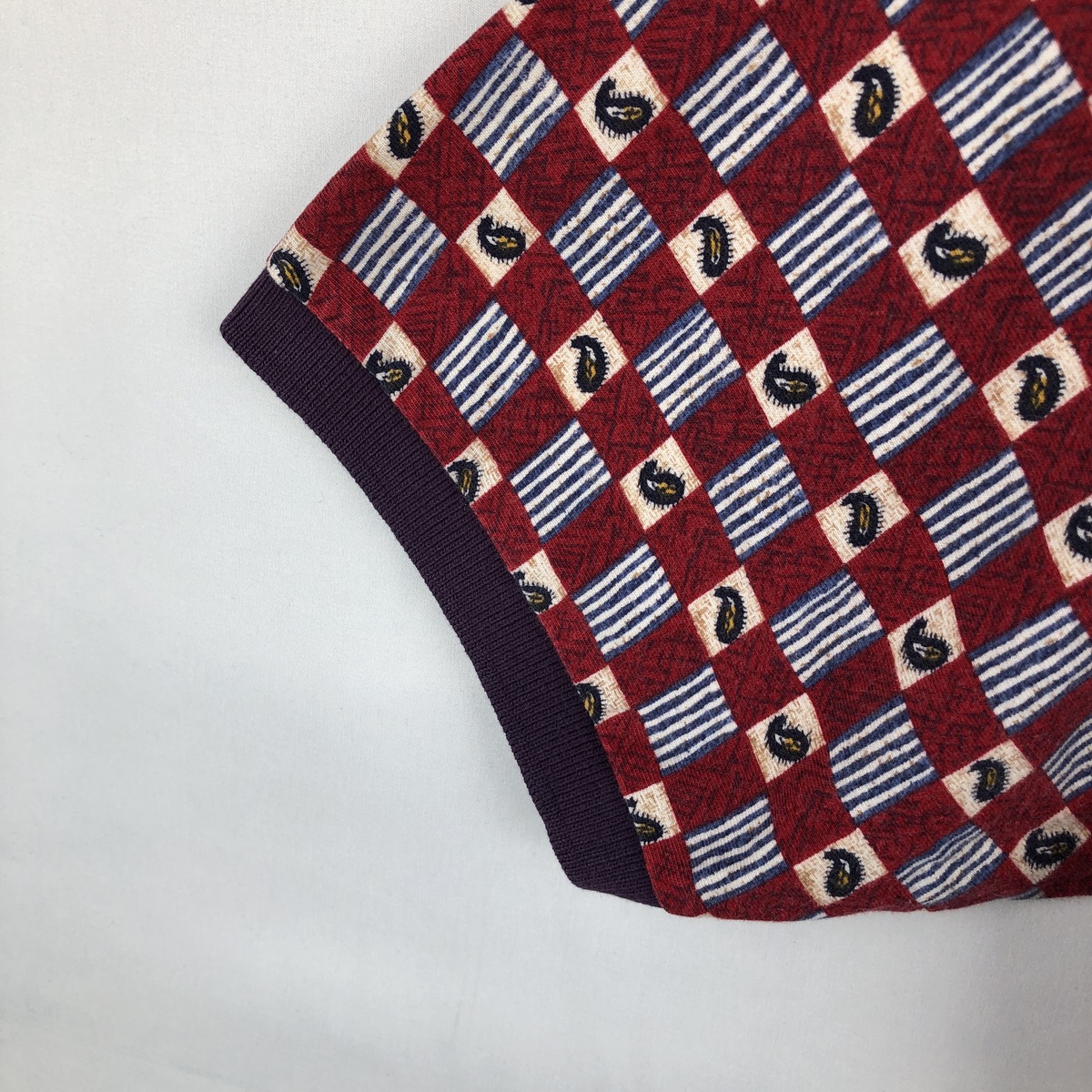 古着 ラルフローレン Ralph Lauren CHAPS チャップス 総柄 半袖 ポロシャツ メンズM相当 /eaa657438 【中古】 【260713】