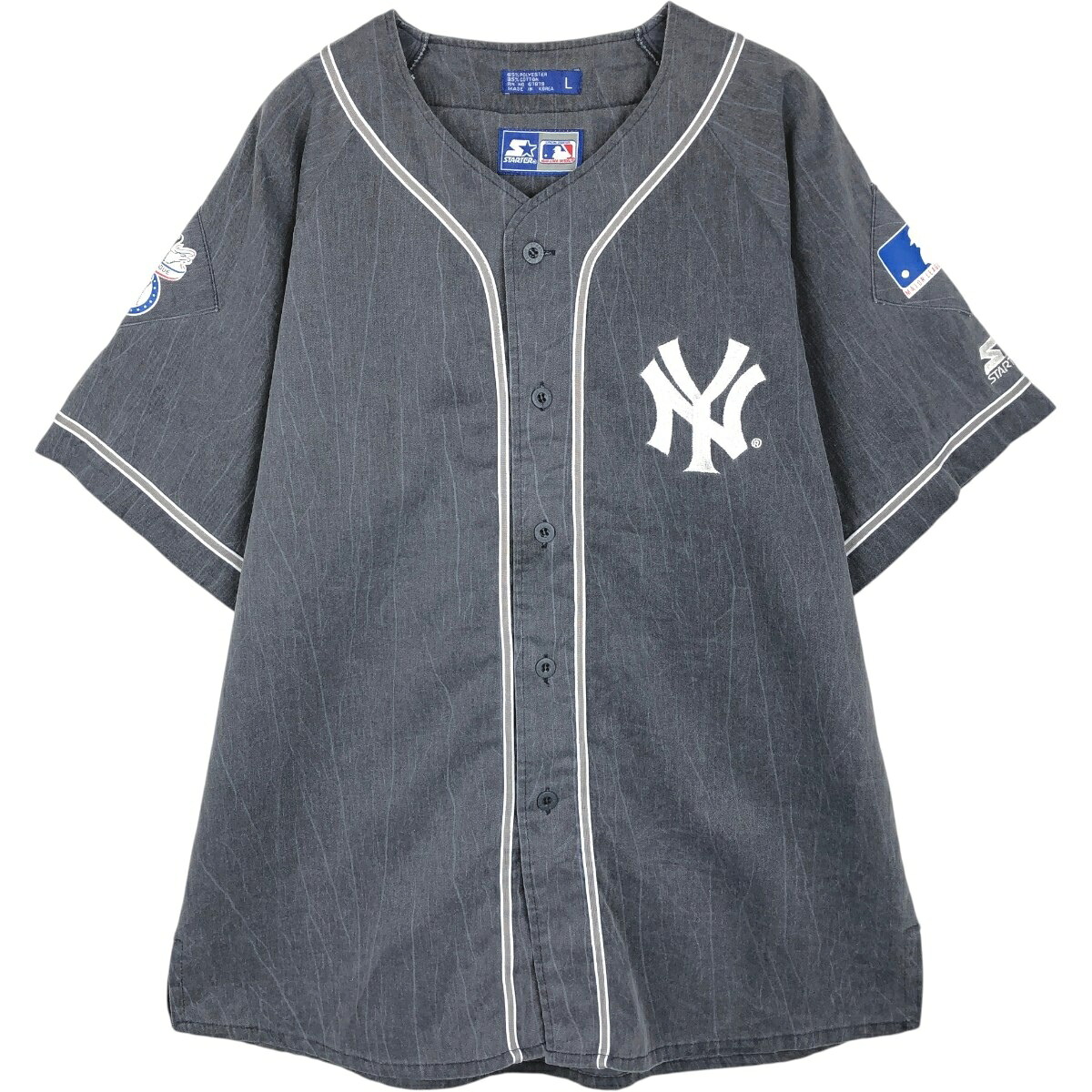 Starter/スターター MLB NEW YORK YANKEES ニューヨークヤンキース ゲームシャツ ベースボールシャツ
