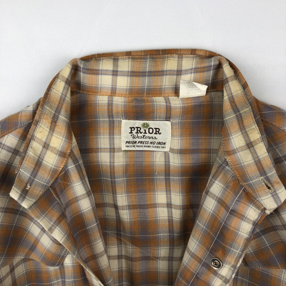 古着 70年代～ PRIOR チェック柄 長袖 ウエスタンシャツ USA製 メンズL相当 /eaa659958 【中古】 【260730】