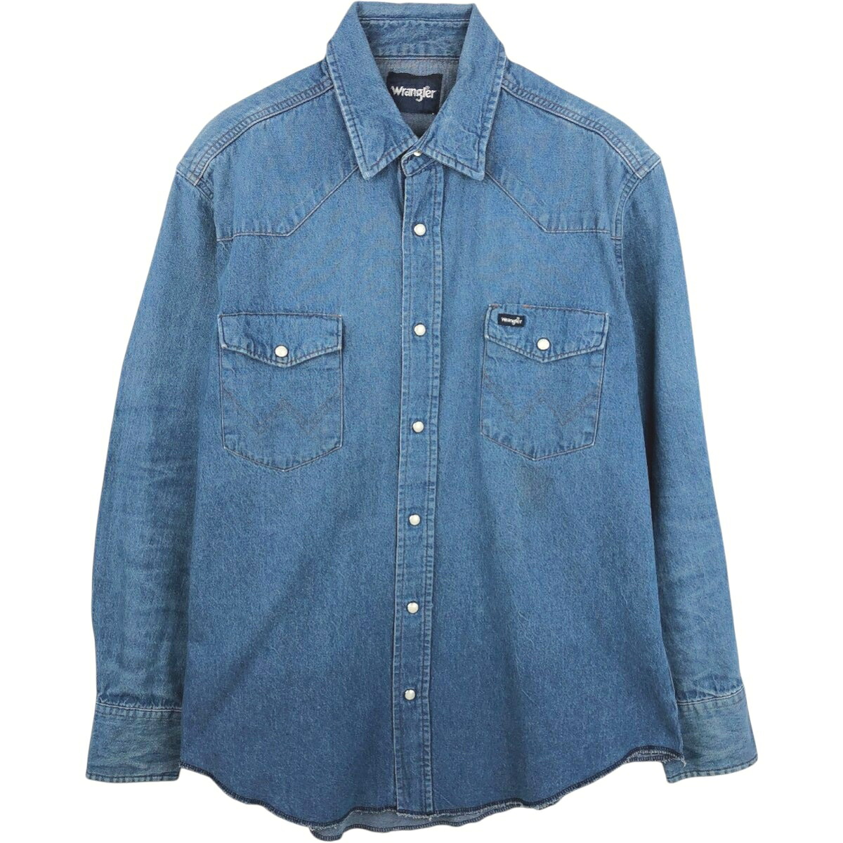 Wrangler/ラングラー 長袖 デニムウエスタンシャツ