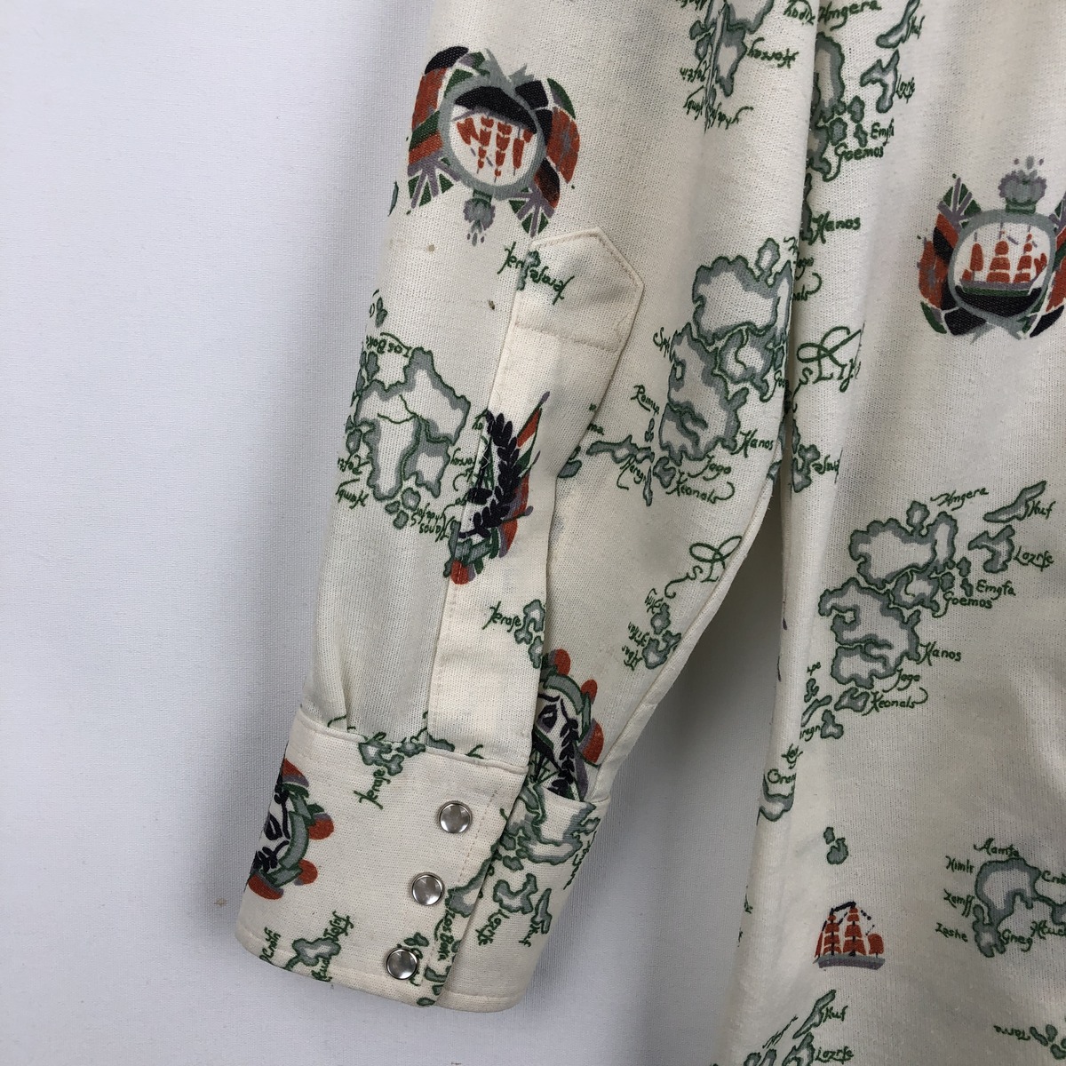 古着 70～80年代 リー Lee 総柄 長袖 ウエスタンシャツ USA製 メンズM相当 ヴィンテージ /eaa659965 【中古】 【260726】