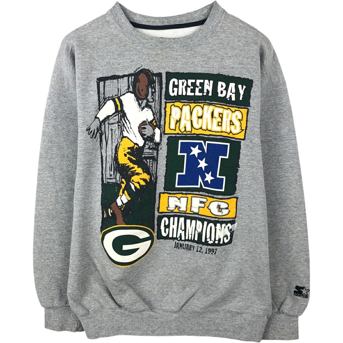 Starter/スターター NFL GREEN BAY  PACKERS グリーンベイパッカーズ プリントスウェットシャツ トレーナー