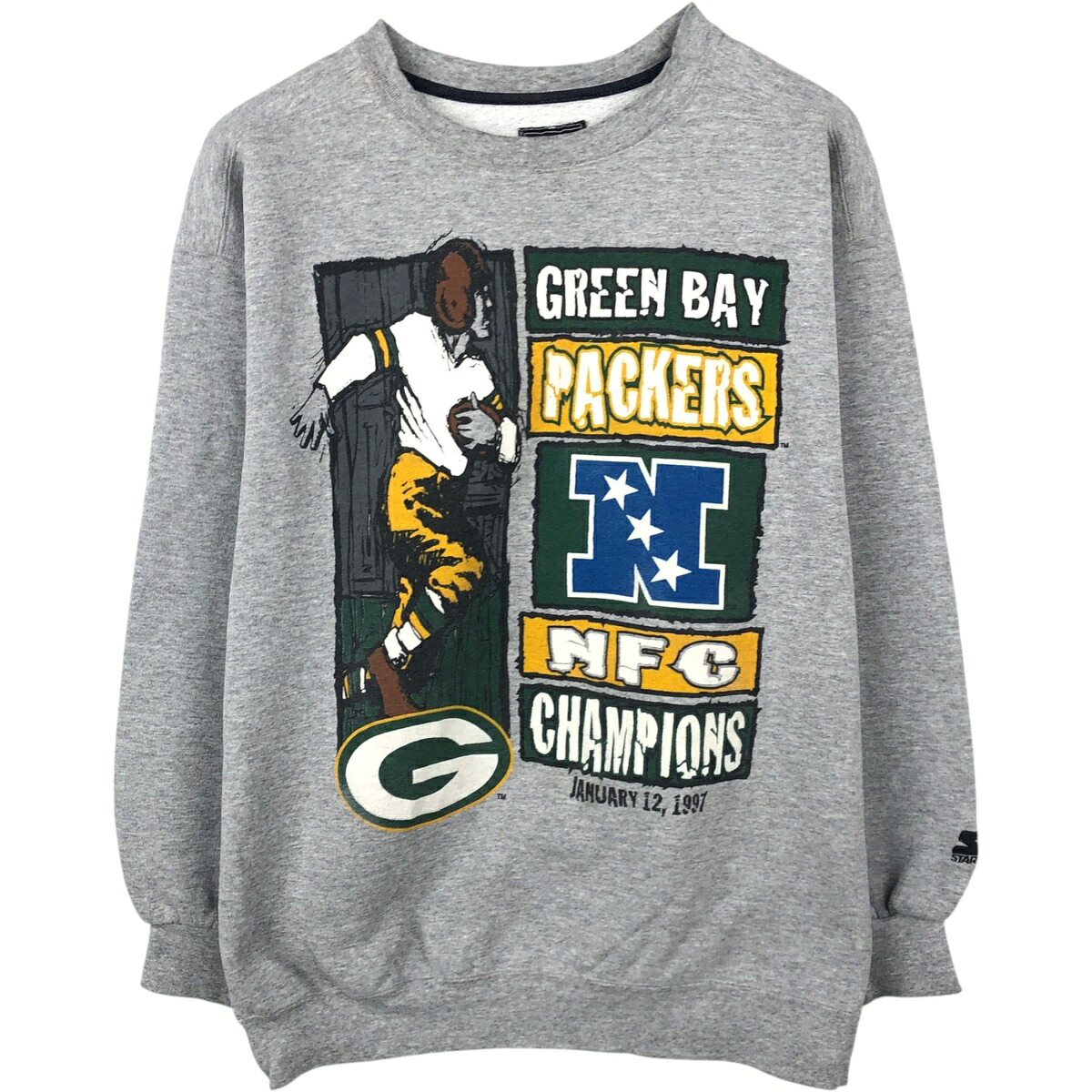 Starter/スターター NFL GREEN BAY  PACKERS グリーンベイパッカーズ プリントスウェットシャツ トレーナー