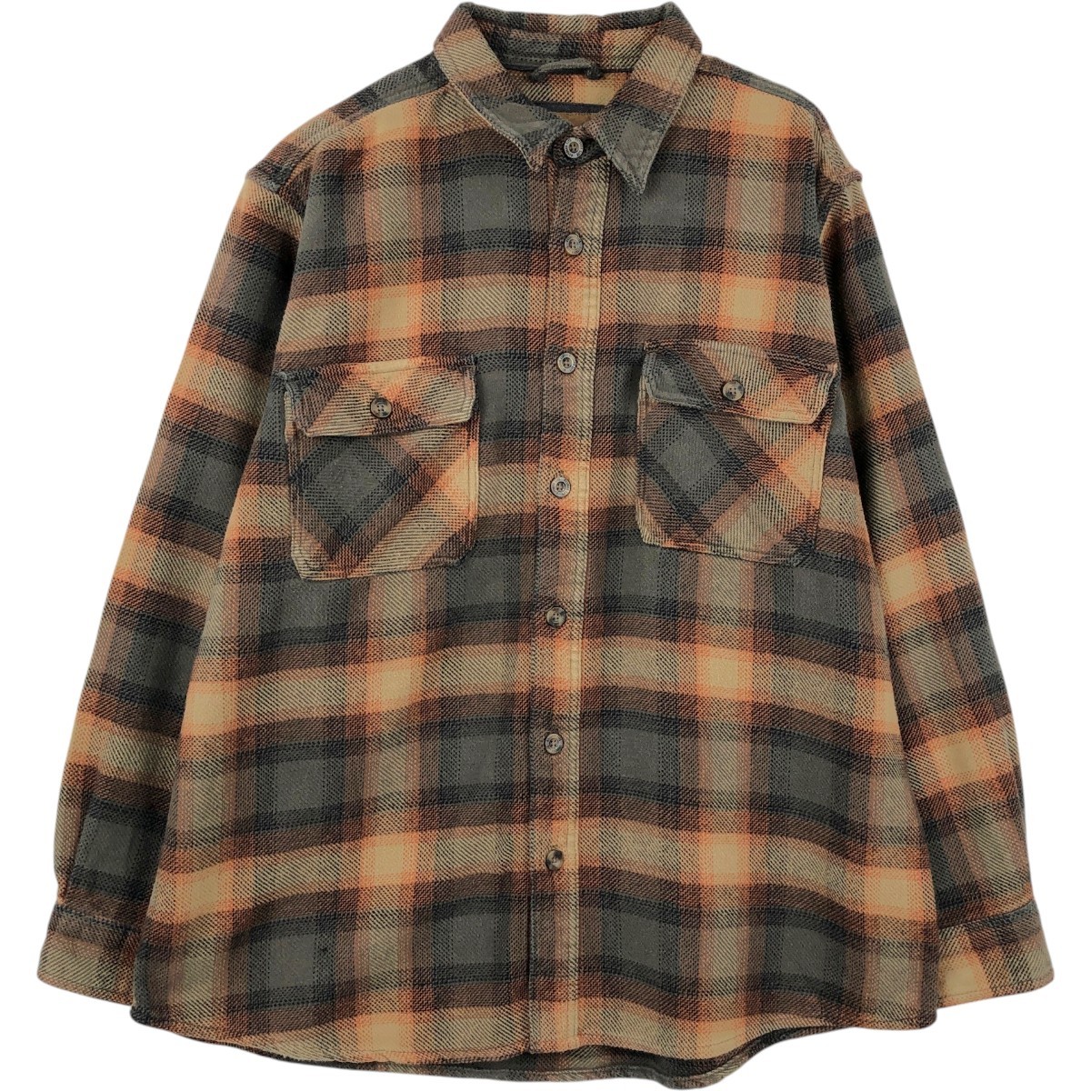 OUTDOOR LIFE 長袖 ヘビーネルチェックシャツ