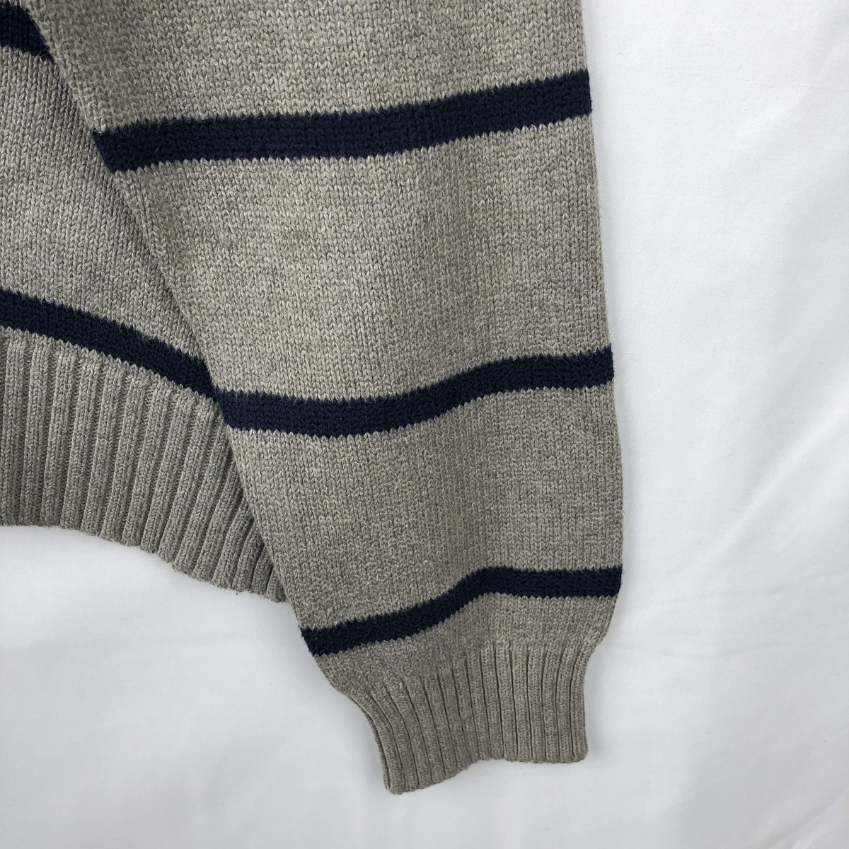 古着 ラルフローレン Ralph Lauren POLO by Ralph Lauren ボーダー柄 コットンニットハーフジップセーター メンズXXL相当 /eaa651557 【中古】 【260813】