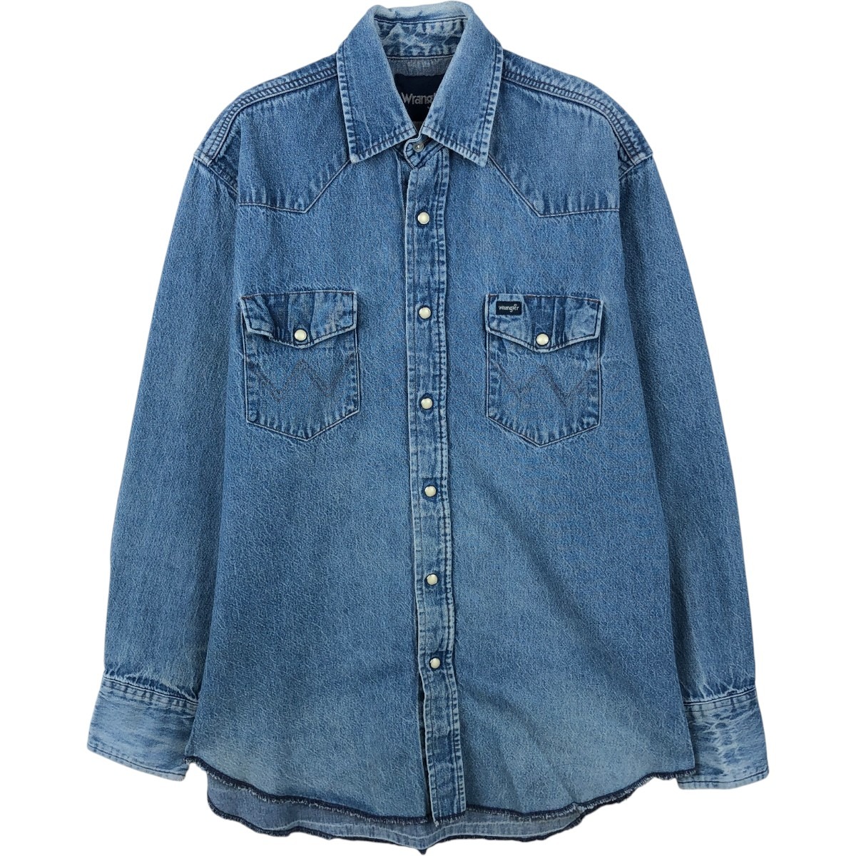 Wrangler/ラングラー 長袖 デニムウエスタンシャツ