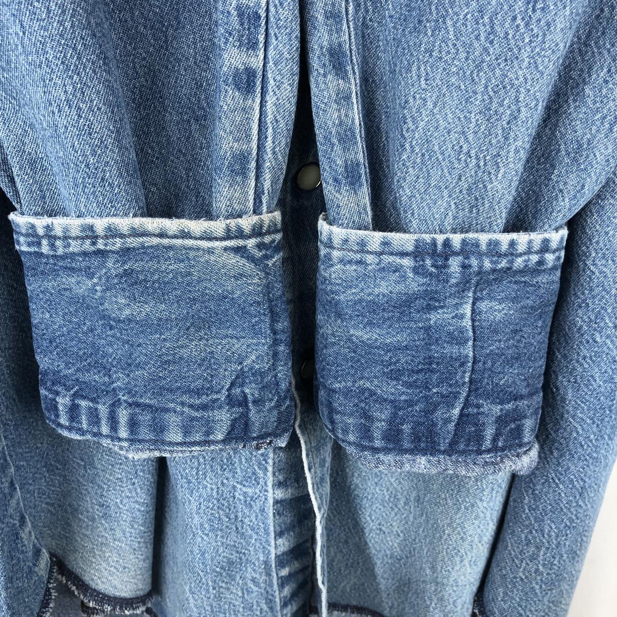 Wrangler/ラングラー 長袖 デニムウエスタンシャツ