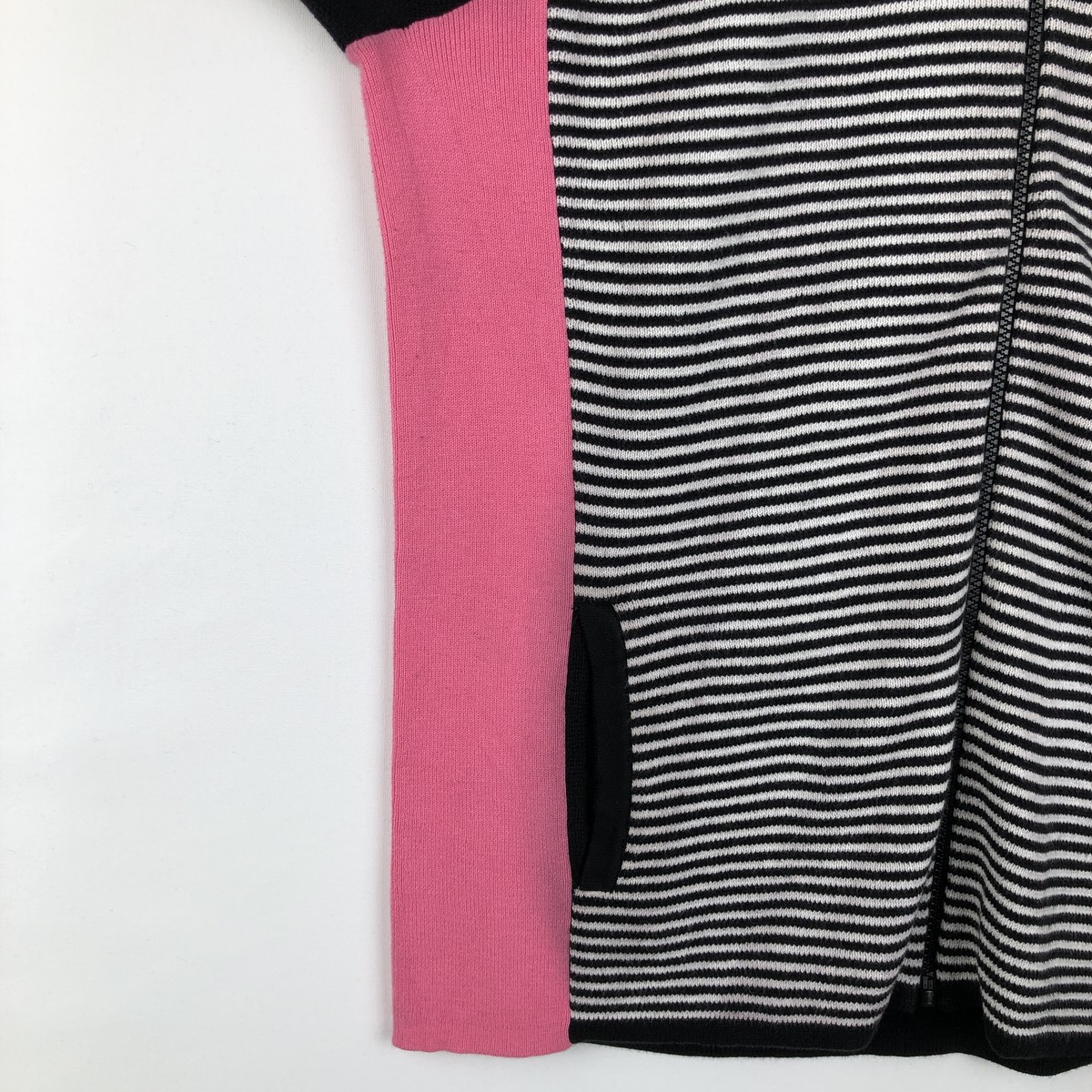 古着 ラルフローレン Ralph Lauren L-RL LAUREN ACTIVE ボーダー柄 コットンニットフルジップセーター レディースXL相当 /eaa652768 【中古】 【260629】 【ADEL/アデル】