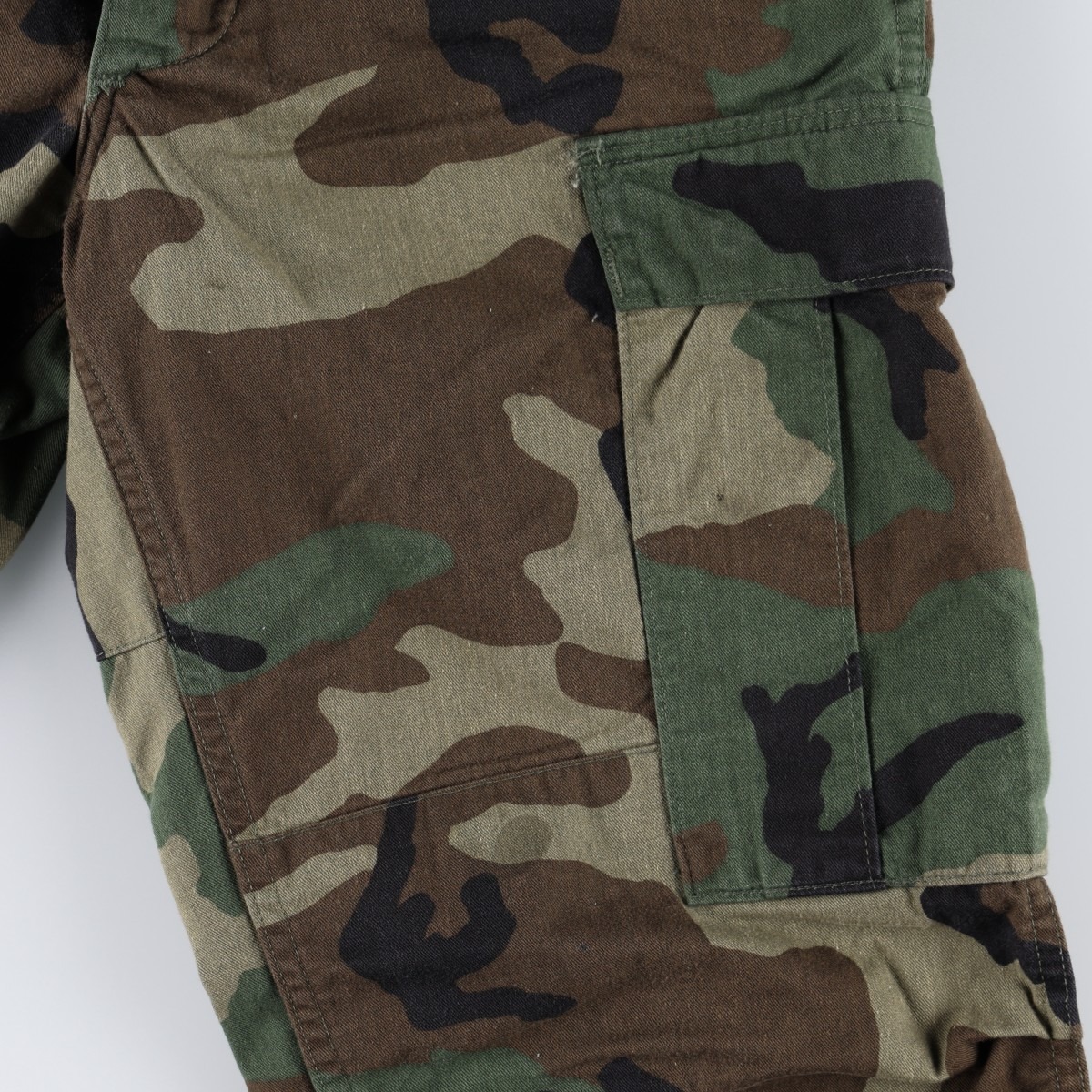 古着 80年代 米軍実品 迷彩柄 ウッドランドカモ ミリタリー カーゴパンツ コンバットパンツ USA製 SMALL-REGULAR メンズw31相当 ヴィンテージ /eaa664068 【中古】 【260803】